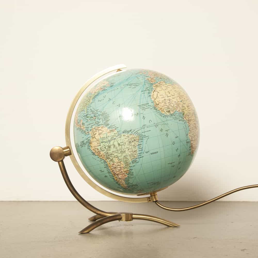 Proantic: Grand Globe Terrestre De Handels Und Verkehrsglobus De 69cm