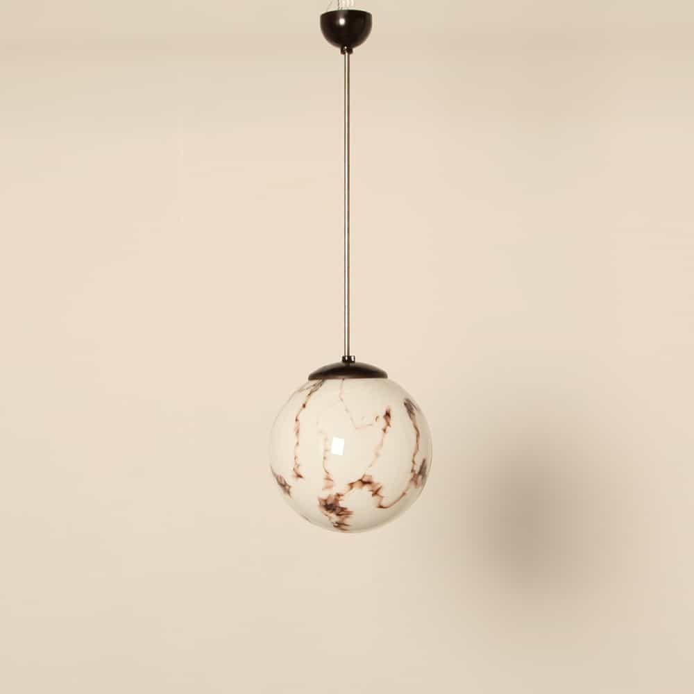 Lámpara colgante Bauhaus de baquelita de mármol