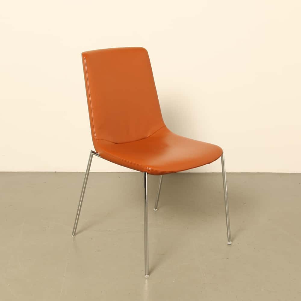 De Sede DS-717 / 61 Claudio Bellini leather dining room chair chrome