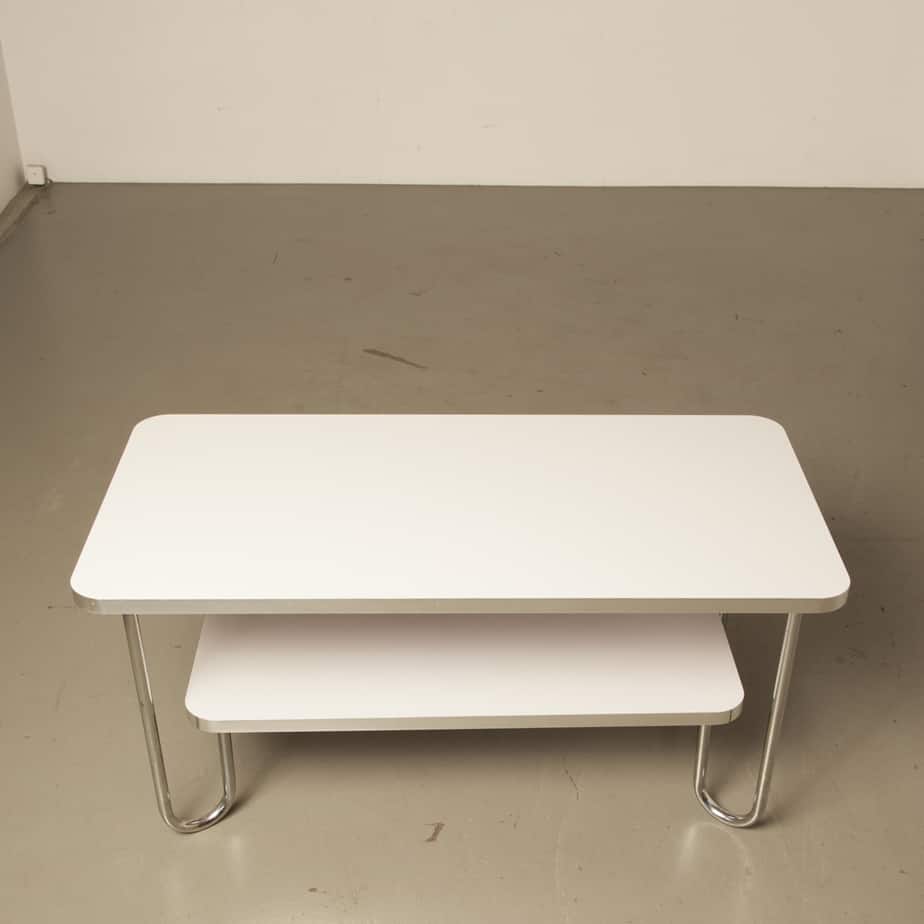 toon Probleem Buitenboordmotor modern coffee table Bauhaus style white ⋆ Neef Louis Design Amsterdam