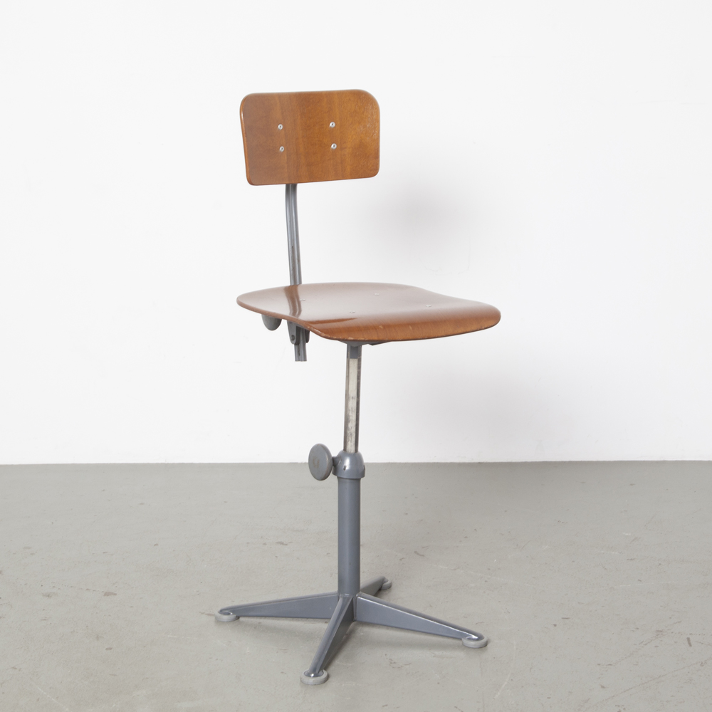 Drafting table chair Friso Kramer de Cirkel brown ⋆ Neef Louis Amsterdam