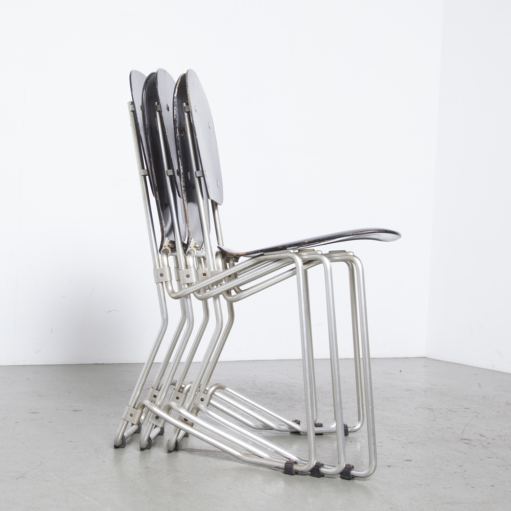 De gasten samenvoegen Appal Aluflex stoel Armin Wirth Ph Zieringer KG zwart ⋆ Neef Louis Design  Amsterdam