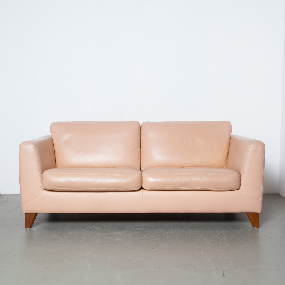 sofa Machalke Neef Machalke ⋆ pink Amsterdam two-seat & Louis leather Design salmon