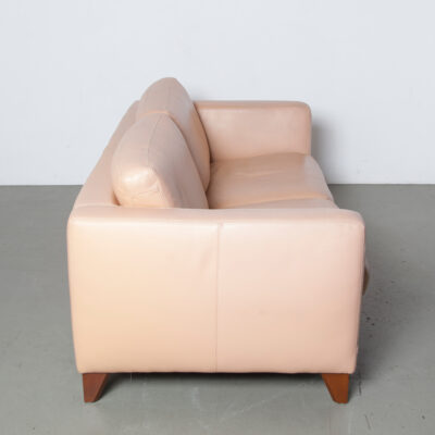 Machalke & Machalke two-seat sofa salmon pink leather ⋆ Neef Louis Design  Amsterdam