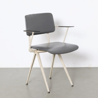 -industrial-Marko-chair-armrests-grey-blue-skai-black-plastic-compas-vintage-60s-70s