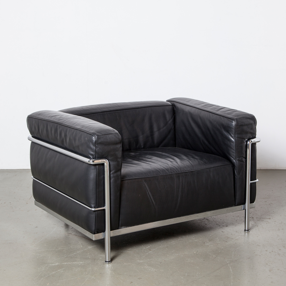 Zeg opzij Uil Malawi LC3 fauteuil Le Corbusier Cassina zwart ⋆ Neef Louis Design Amsterdam