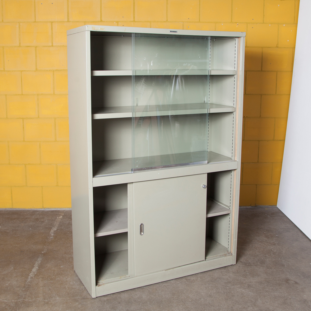 Cubacier Metal Office Cabinet grey sliding door ⋆ Neef Louis Design  Amsterdam