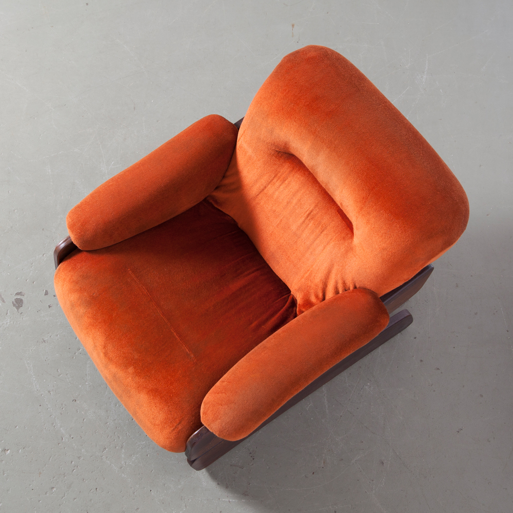 Dark orange online armchair