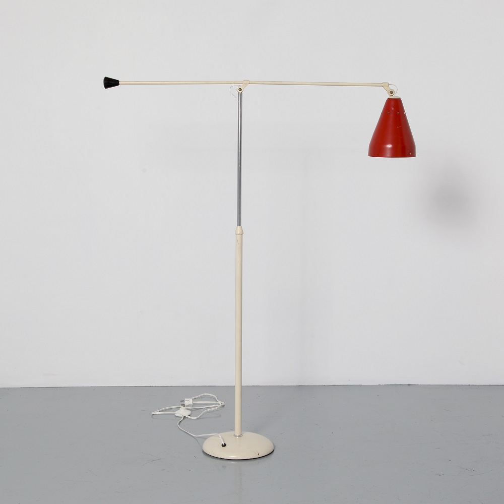 Maestro Helm ik wil Floor lamp 6332 by W. Rietveld for Gispen ⋆ Neef Louis Design Amsterdam