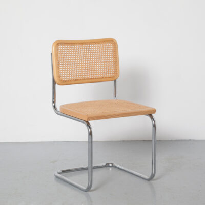 S32 Cantilever Chair S64 Marcel Breuer copy reproduction chromed tubular steel natural solid beech design classic wickerwork seat back bent curved frame Thonet Mart Stam Bauhaus wicker reed vintage retro mid-century modern 30s 1930s thirties seating floating