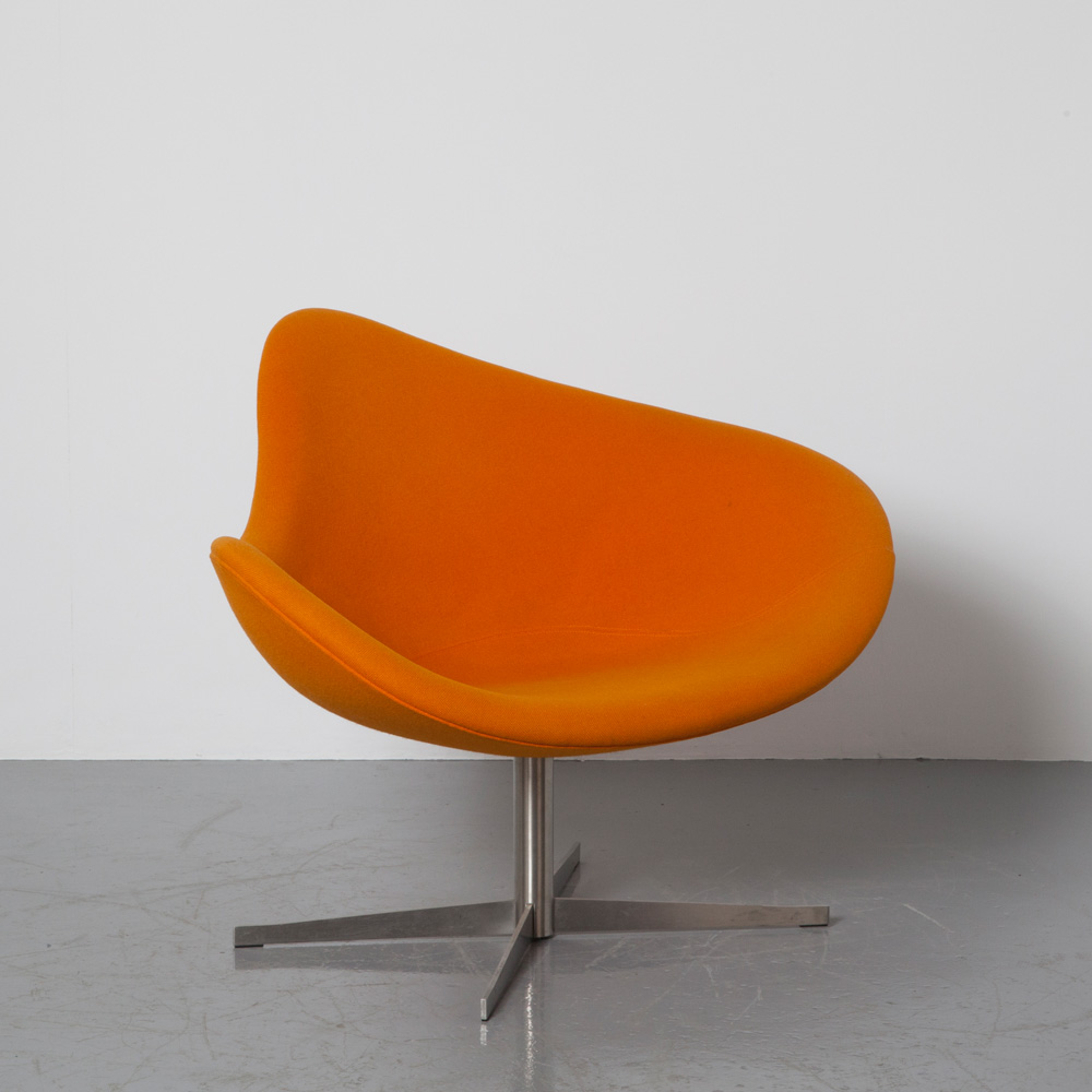 K2 swivel Lounge Chair orange ⋆ Neef Louis Design Amsterdam