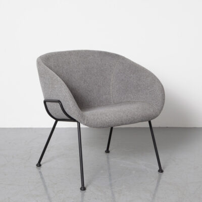 Feston 休闲椅 Zuiver Fab 木炭灰色全新棒球手套黑色粉末涂层钢架全软垫外壳毛毯缝线细节荷兰设计现代当代 2010 年代