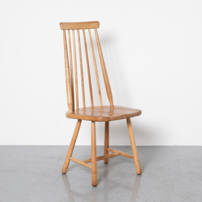 Pastoe Spindle 靠背椅灰灰实木金色餐厅高斯堪的纳维亚 Ercol 风格荷兰设计复古复古本世纪中叶现代 60 年代 1960 年代六十年代座椅