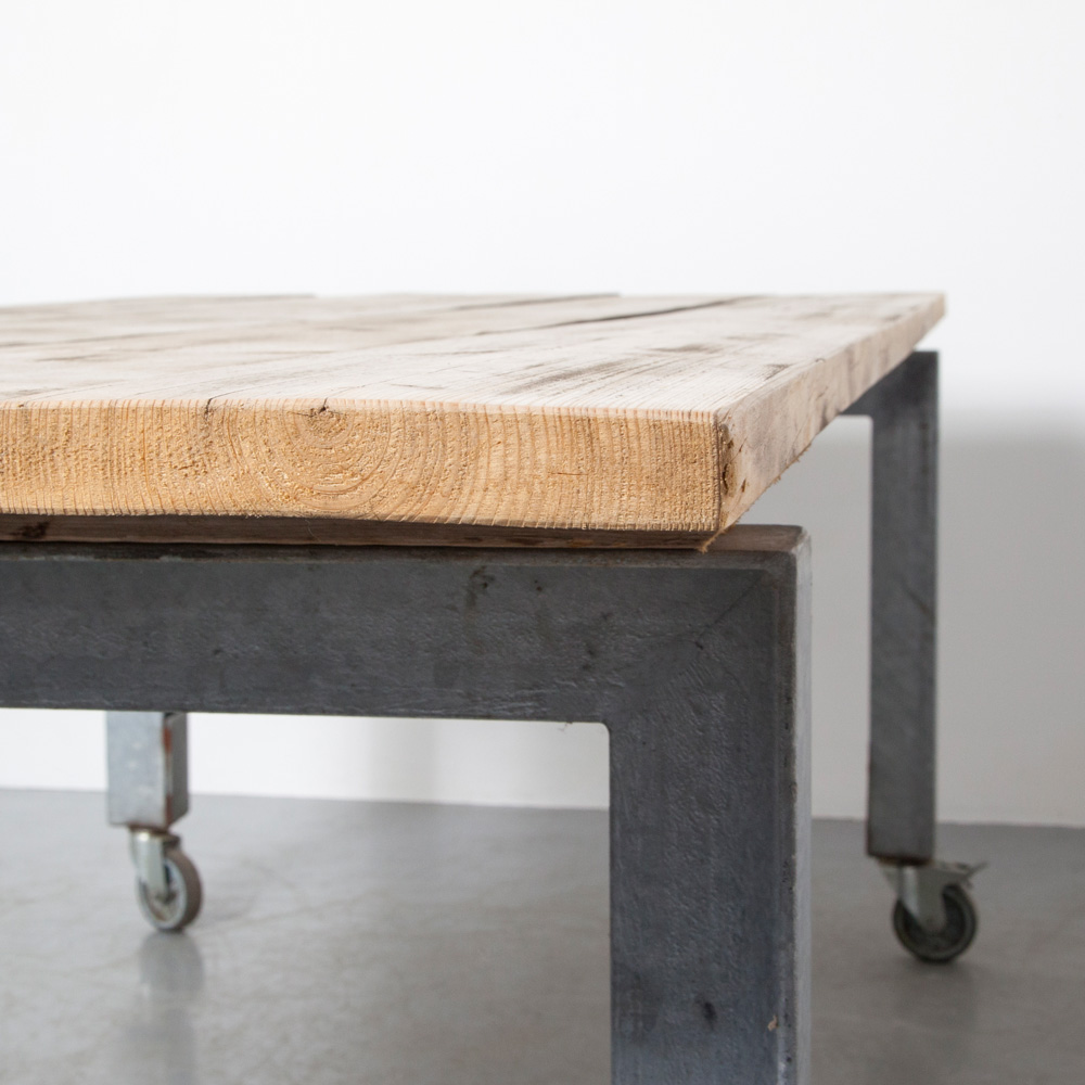 Tavolo da lavoro industriale Legno riciclato ⋆ Neef Louis Design Amsterdam