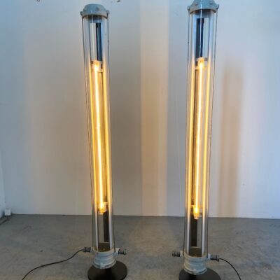 french tube standing floorlamp