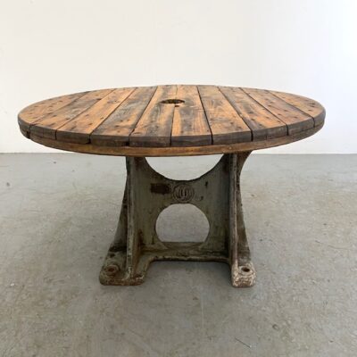 cast iron round coffee table
